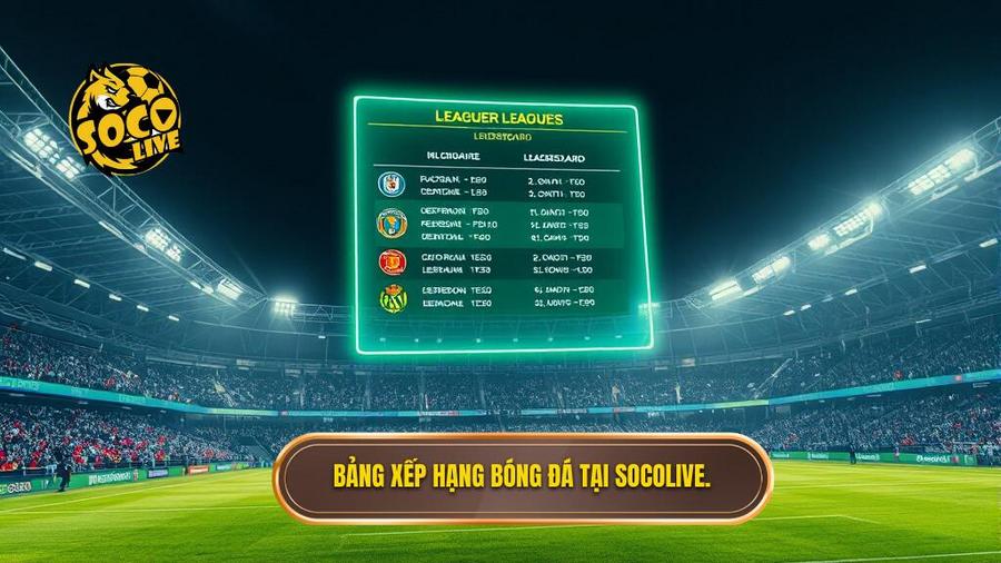  Bảng xếp hạng bóng đá tại Socolive.