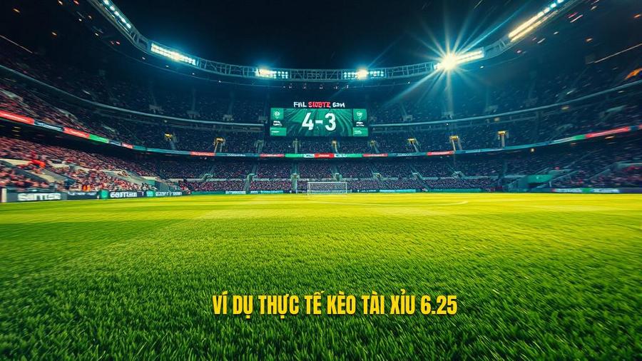 Ví dụ minh họa thực tế về kèo tài xỉu 6.25